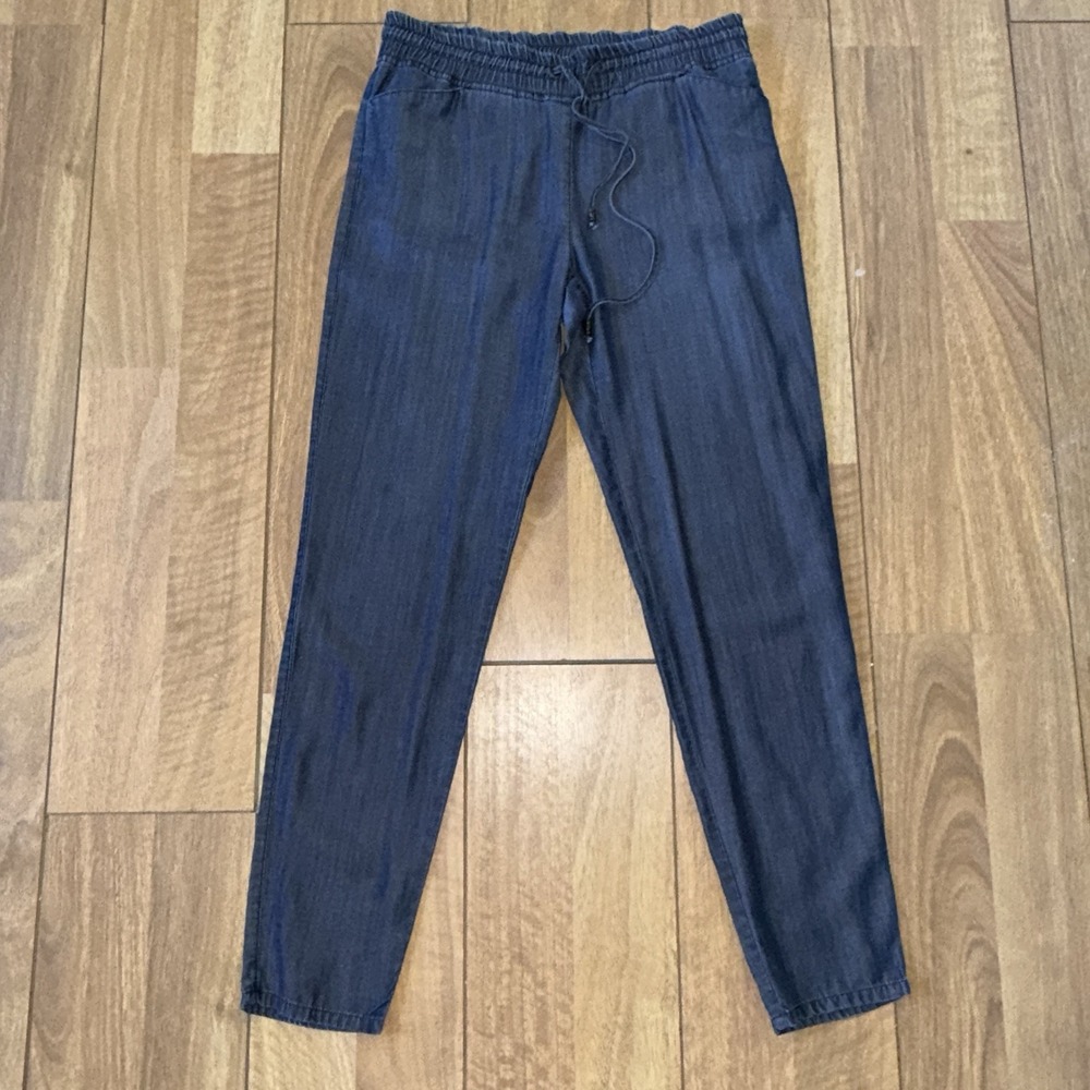 Women's INC International Concepts Shiny Denim Look Dress Pants Blue Size 6